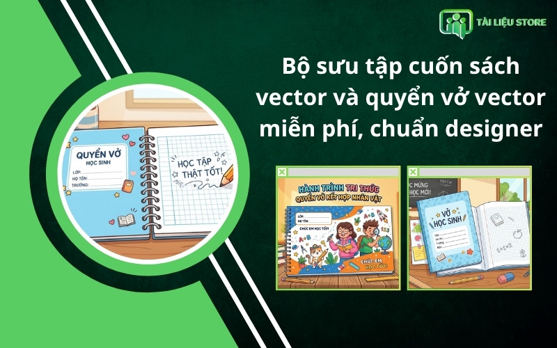 Bộ sưu tập cuốn sách vector và quyển vở vector miễn phí