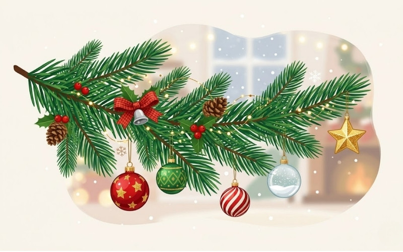 Cành cây thông Noel vector