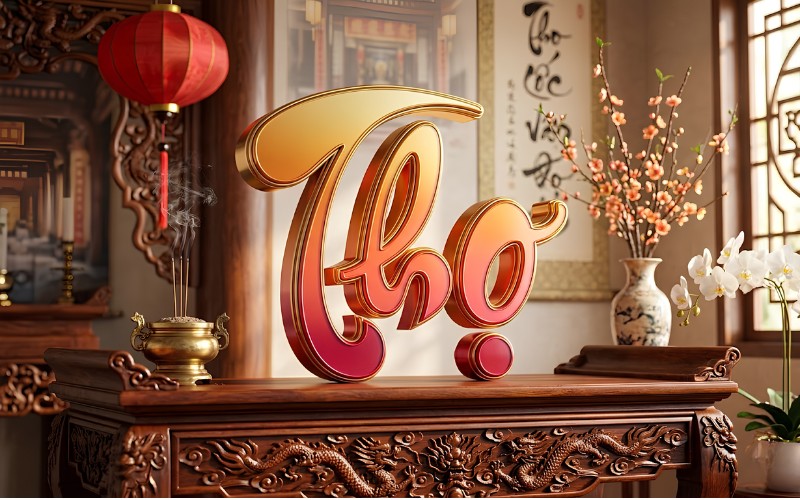 Chữ thọ 3D, gradient