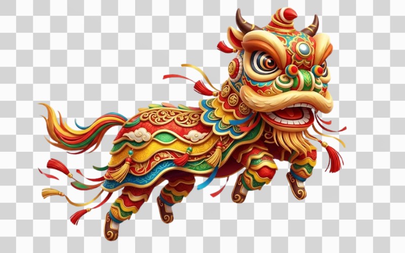 Con lân vector phong cách 3D