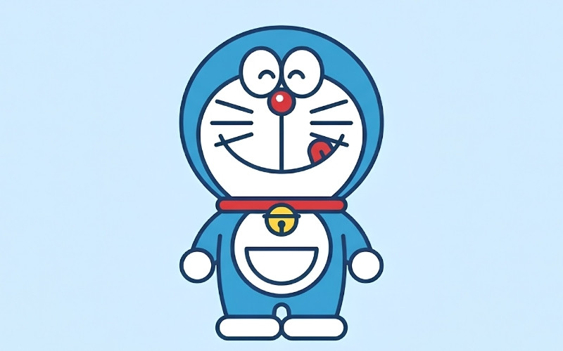 Doraemon vector phong cách tối giản