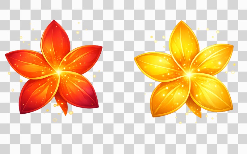 Hoa 5 cánh PNG gradient hiện đại
