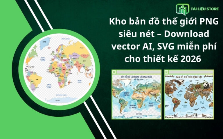 Kho bản đồ thế giới PNG siêu nét