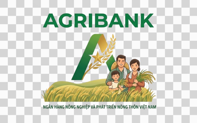 Logo Agribank vector kết hợp con người