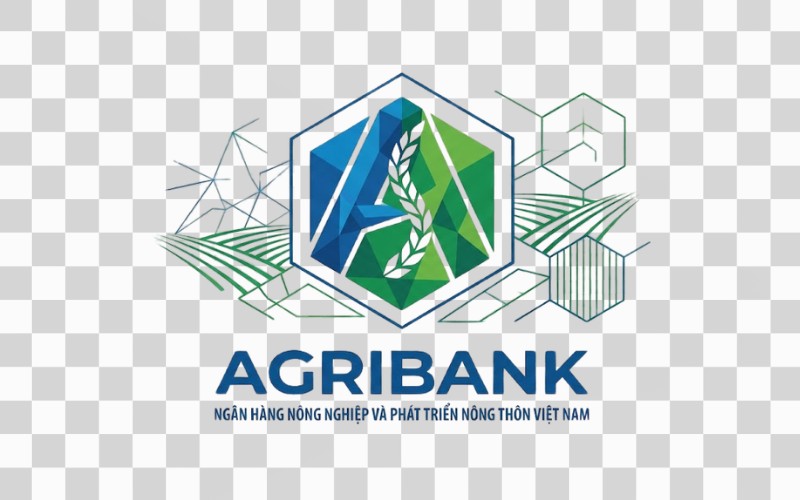 Logo Agribank vector kết hợp hình học