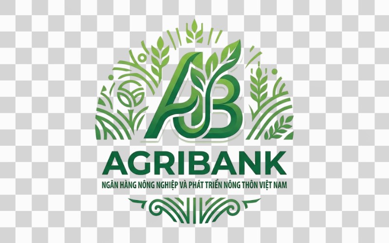 Logo Agribank vector kết hợp màu thương hiệu riêng