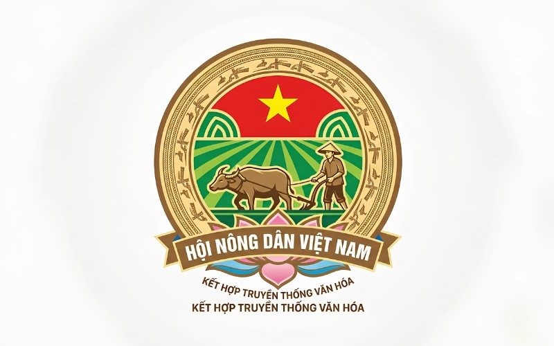 Logo Hội Nông dân kết hợp truyền thống văn hóa