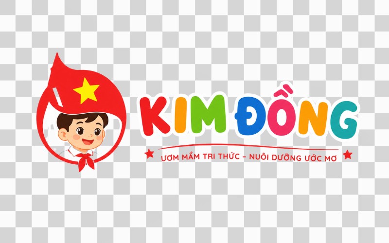 Logo Kim Đồng mang hơi hướng thiếu nhi