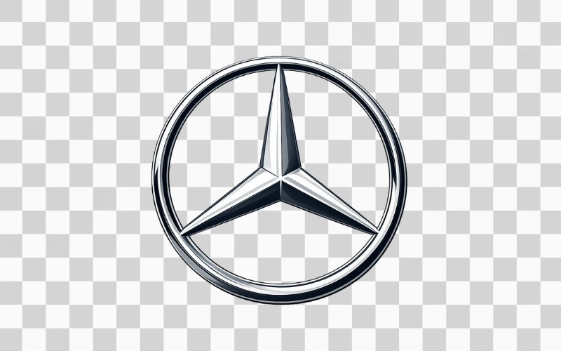 Logo Mercedes Benz nền trong suốt