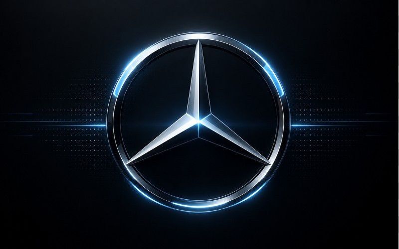 Logo Mercedes Benz phong cách tương lai