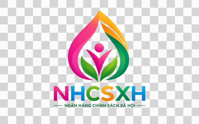 Logo NHCSXH phong cách sáng tạo đa màu