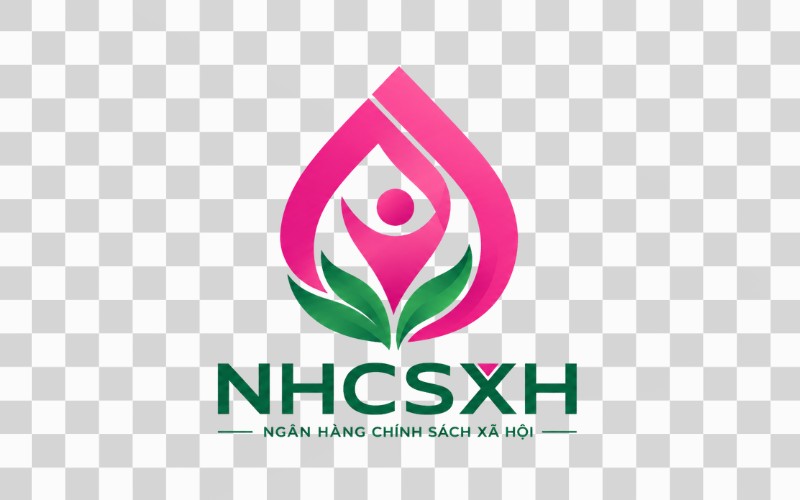 Logo Ngân hàng Chính sách Xã hội kết hợp biểu tượng con người