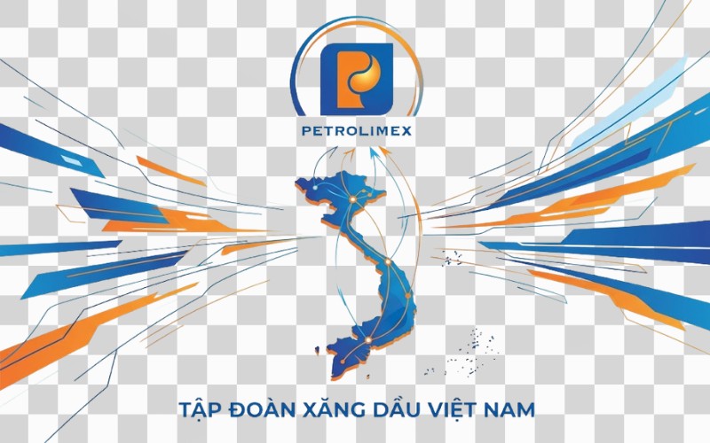 Logo Petrolimex kết hợp bản đồ Việt Nam