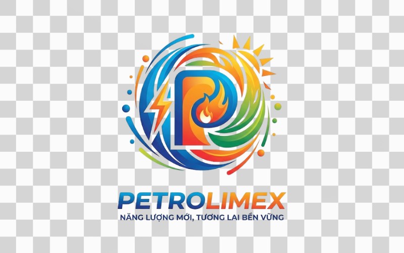 Logo Petrolimex kết hợp biểu tượng năng lượng