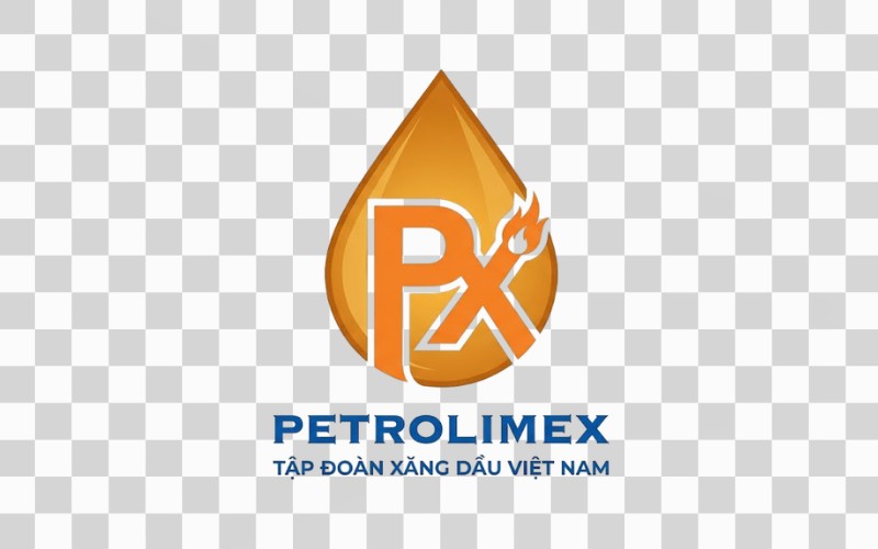 Logo Petrolimex kết hợp hình giọt xăng