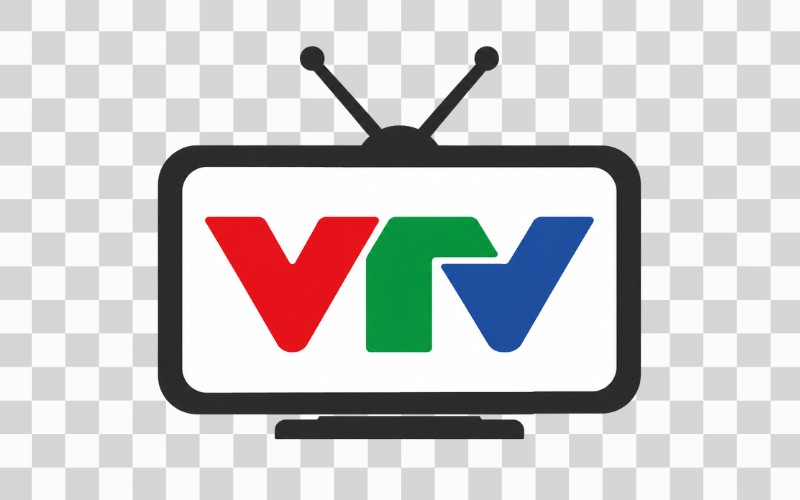 Logo VTV dạng biểu tượng màn hình TV