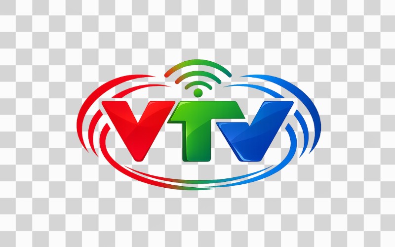 Logo VTV dạng biểu tượng sóng truyền hình