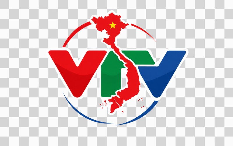 Logo VTV kết hợp bản đồ Việt Nam