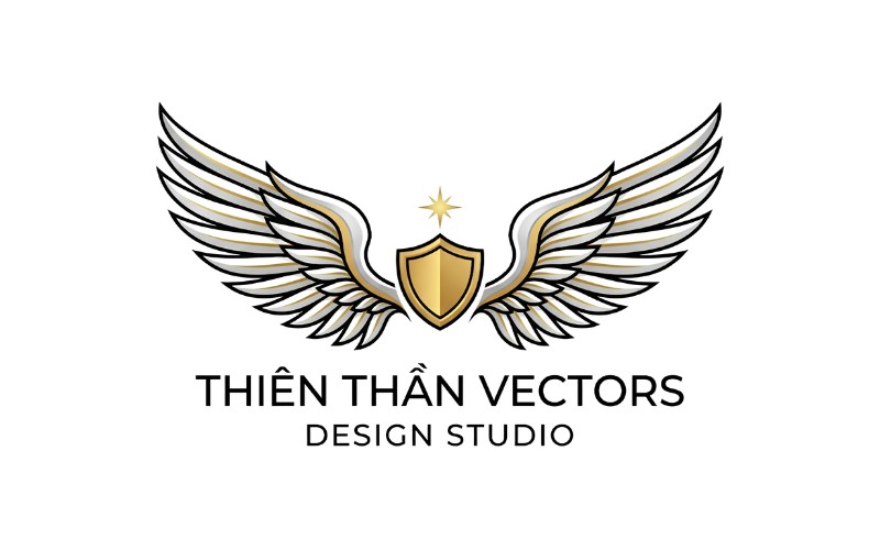 Logo cánh thiên thần vector