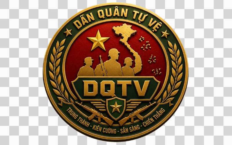 Logo dân quân tự vệ dạng huy hiệu