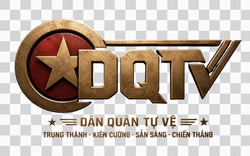 Logo dân quân tự vệ phong cách quân đội mạnh mẽ