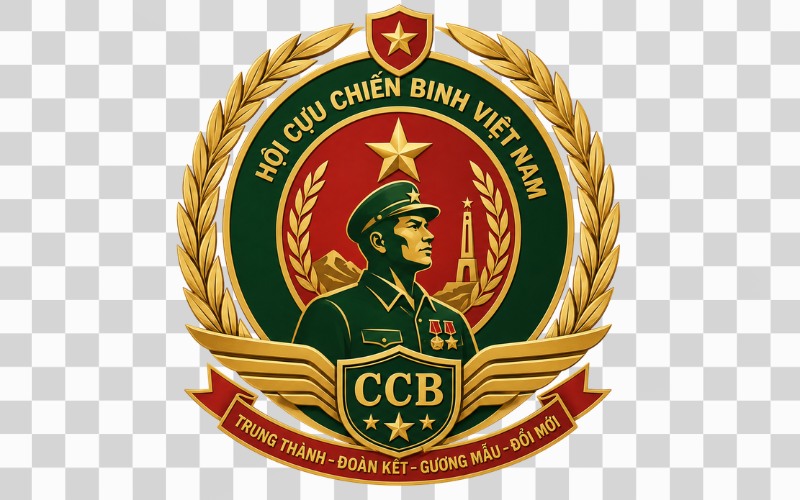 Logo hội cựu chiến binh dạng kết hợp quốc huy – quân đội