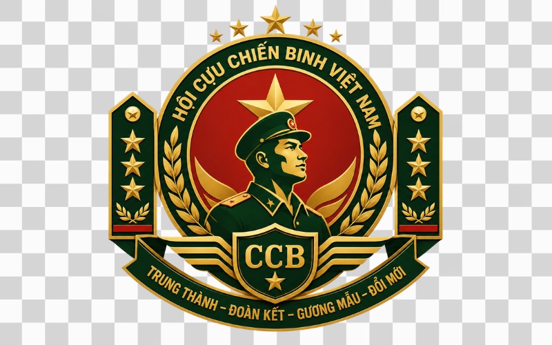 Logo hội cựu chiến binh kết hợp quân hàm – cấp bậc