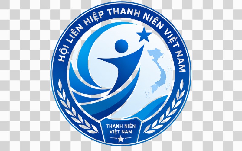 Logo hội liên hiệp thanh niên dạng huy hiệu