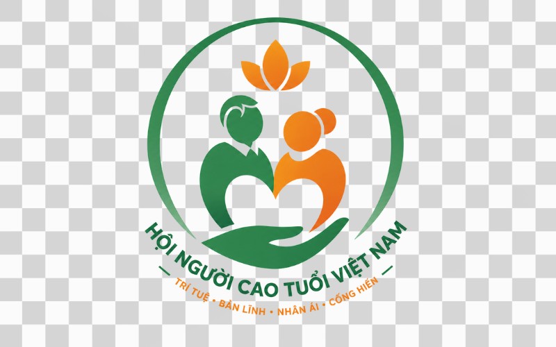 Logo hội người cao tuổi phong cách hiện đại – tối giản