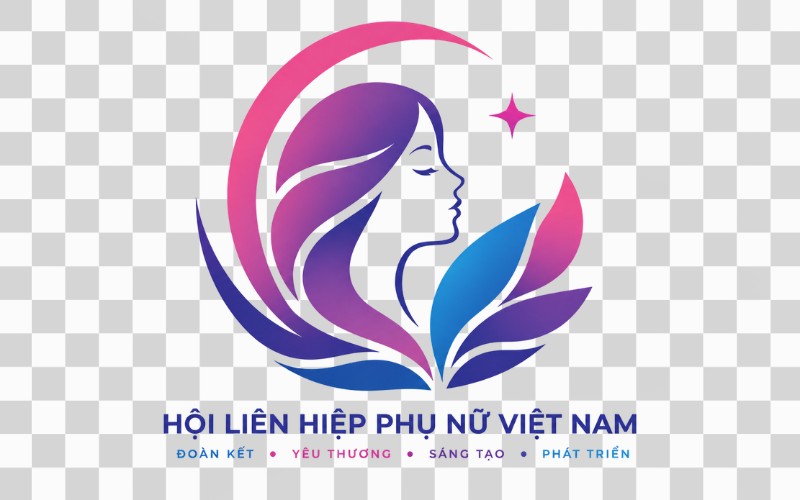 Logo hội phụ nữ cách điệu sáng tạo