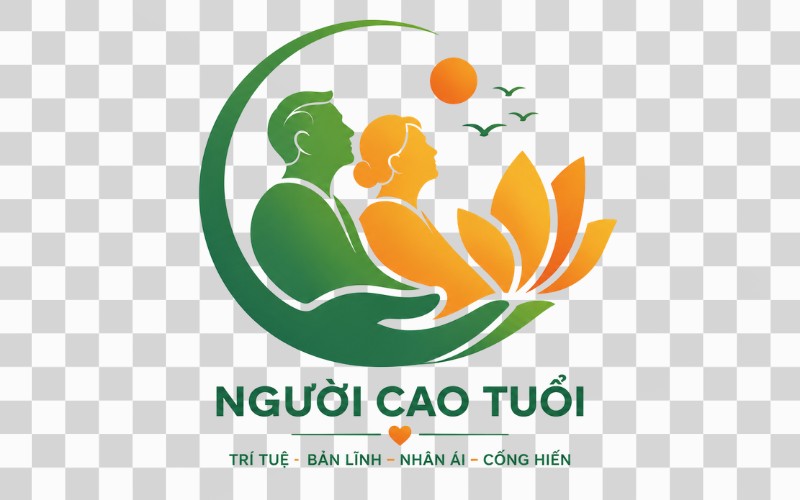 Logo người cao tuổi cách điệu sáng tạo
