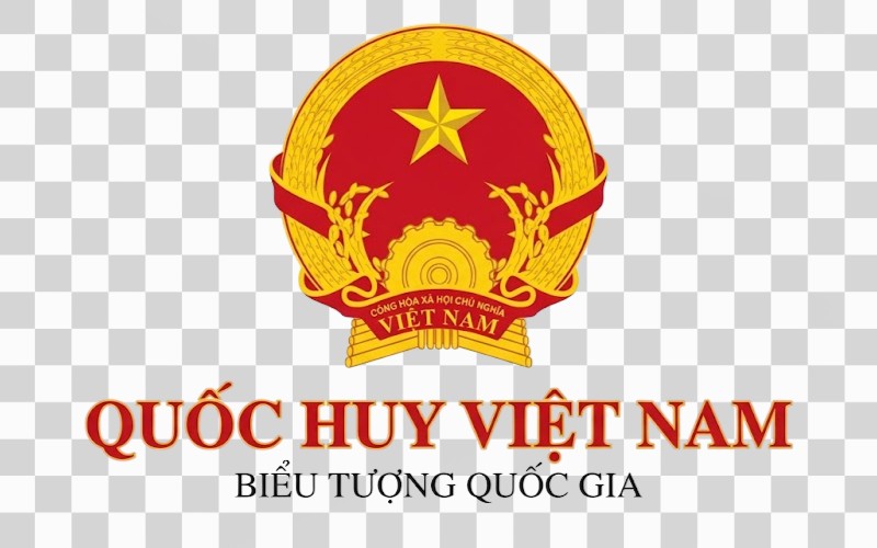 Logo quốc huy Việt Nam kết hợp chữ