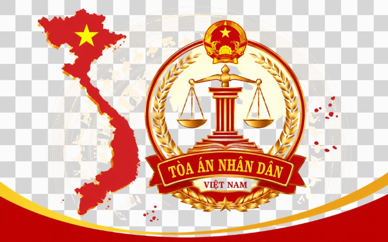 Logo tòa án kết hợp bản đồ Việt Nam