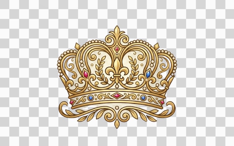 Logo vương miện vector nghệ thuật
