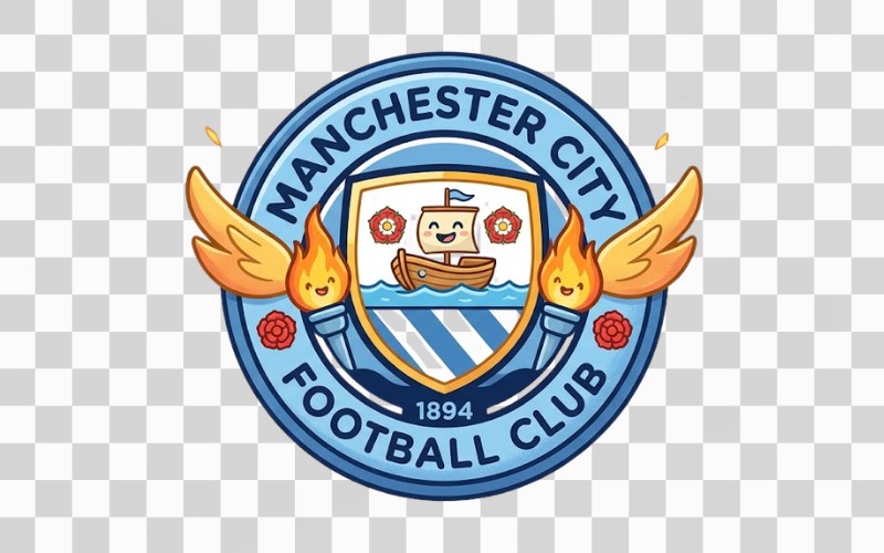 Manchester City logo dạng hoạt hình