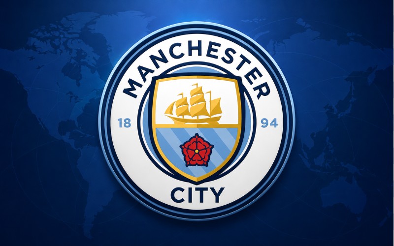 Manchester City logo phong cách quốc tế