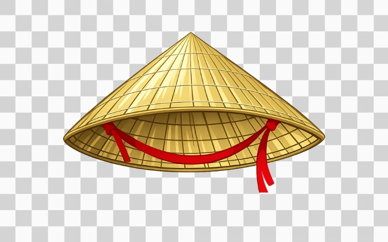 Nón lá vector nền trong suốt
