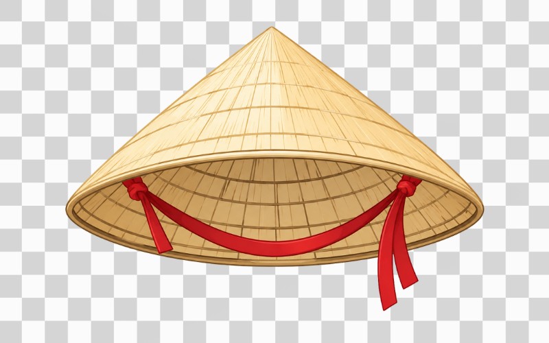 Nón lá vector phong cách truyền thống