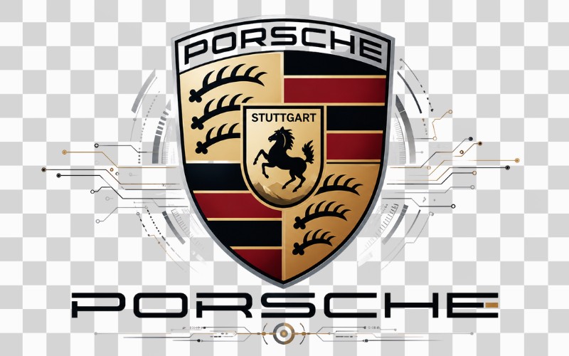 Porsche logo vector chủ đề công nghệ