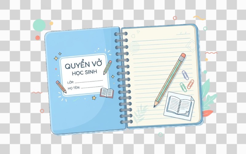 Quyển vở vector cách điệu hiện đại