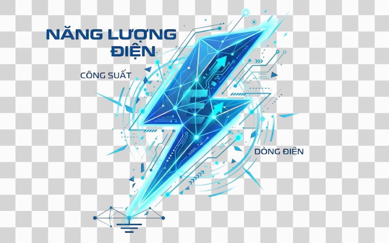 Tia sét vector chủ đề năng lượng điện