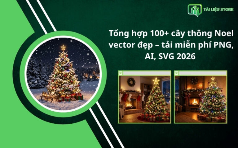 Tổng hợp 100+ cây thông Noel vector đẹp