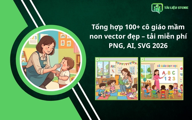 Tổng hợp 100+ cô giáo mầm non vector đẹp