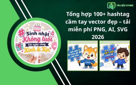 Tổng hợp 100+ hashtag cầm tay vector đẹp