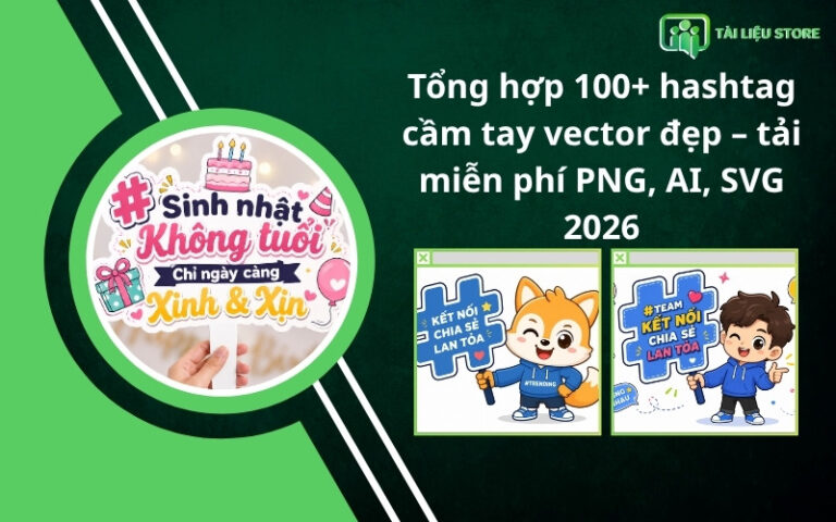 Tổng hợp 100+ hashtag cầm tay vector đẹp