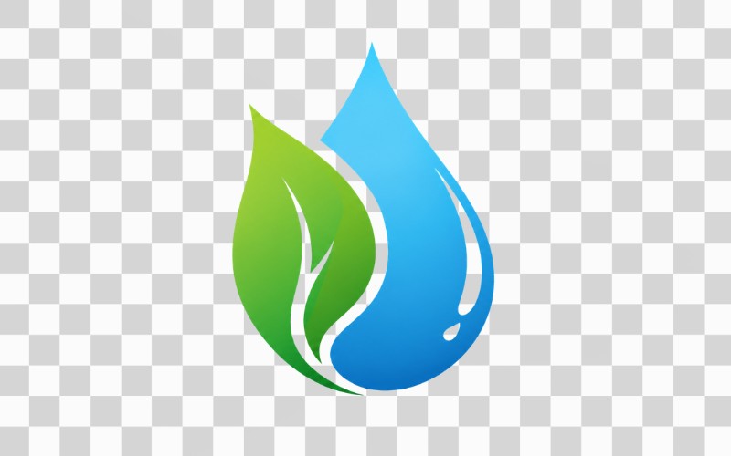 Vector lá cây kết hợp giọt nước