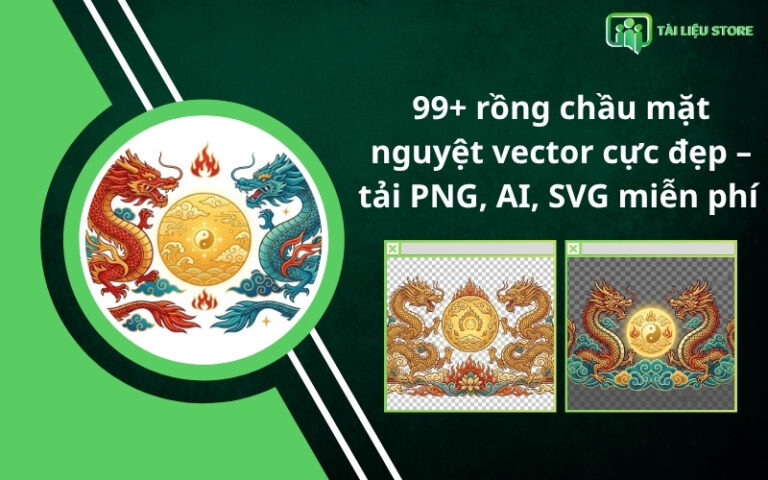 99+ rồng chầu mặt nguyệt vector cực đẹp