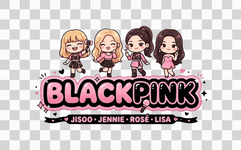 Blackpink logo chibi dễ thương