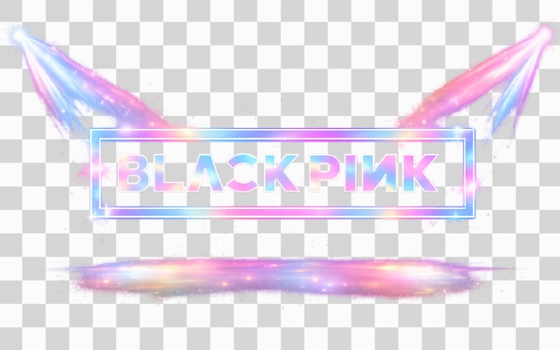 Blackpink logo kết hợp hiệu ứng ánh sáng sân khấu