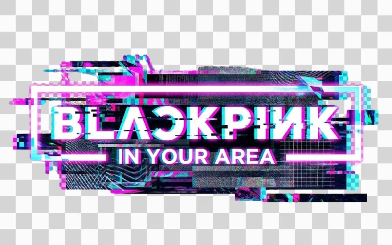 Blackpink logo kết hợp hiệu ứng glitch